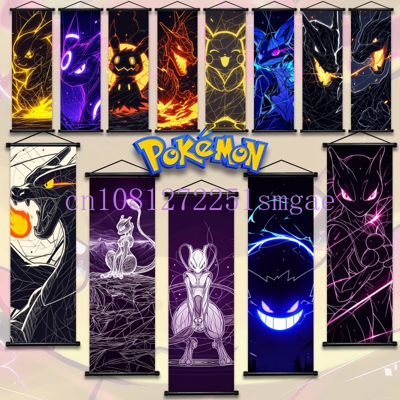 Canvas Painting - Pokémon Charizard Umbreon Eevee Starry Night