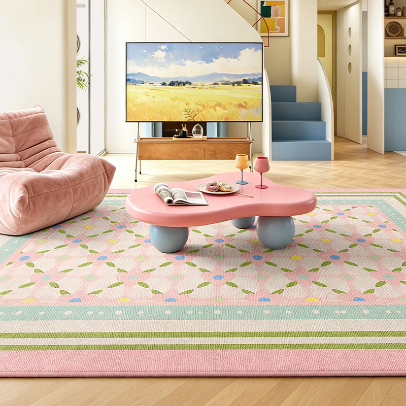 Home Decor Dopamine - Large Area Bedroom Decor Pink Carpet
