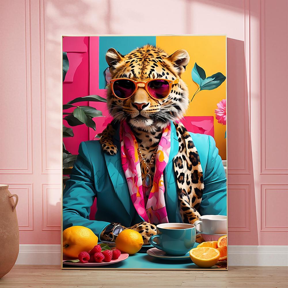Home Decor Dopamine - Leopard Coffee HD Wall Art Poster