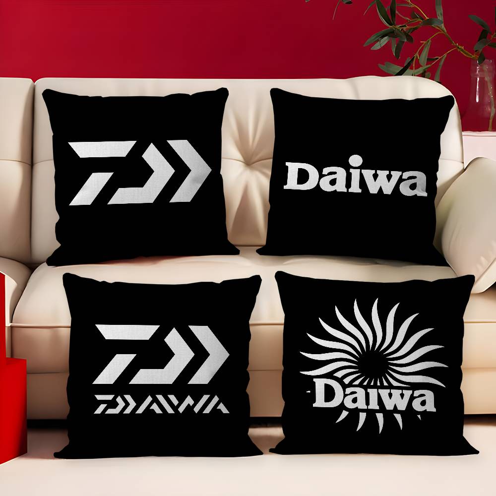 Home Decor Logo Design - D-DaiwaS Fishing Logo Maple Design Cushion