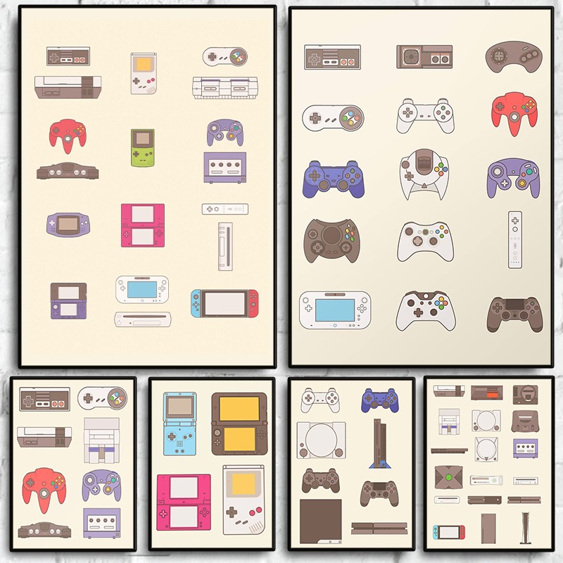 Home Decor Game - Video Game Handheld and Console Evolution