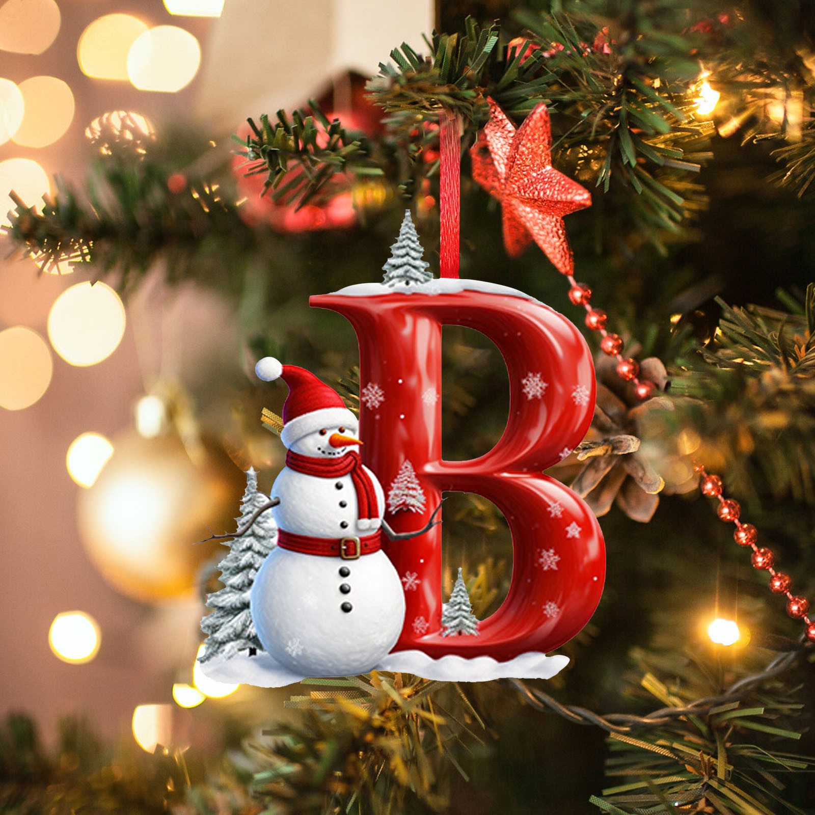 Home Decor Trends 2025 - 26 Letters Acrylic Pendant for Christmas