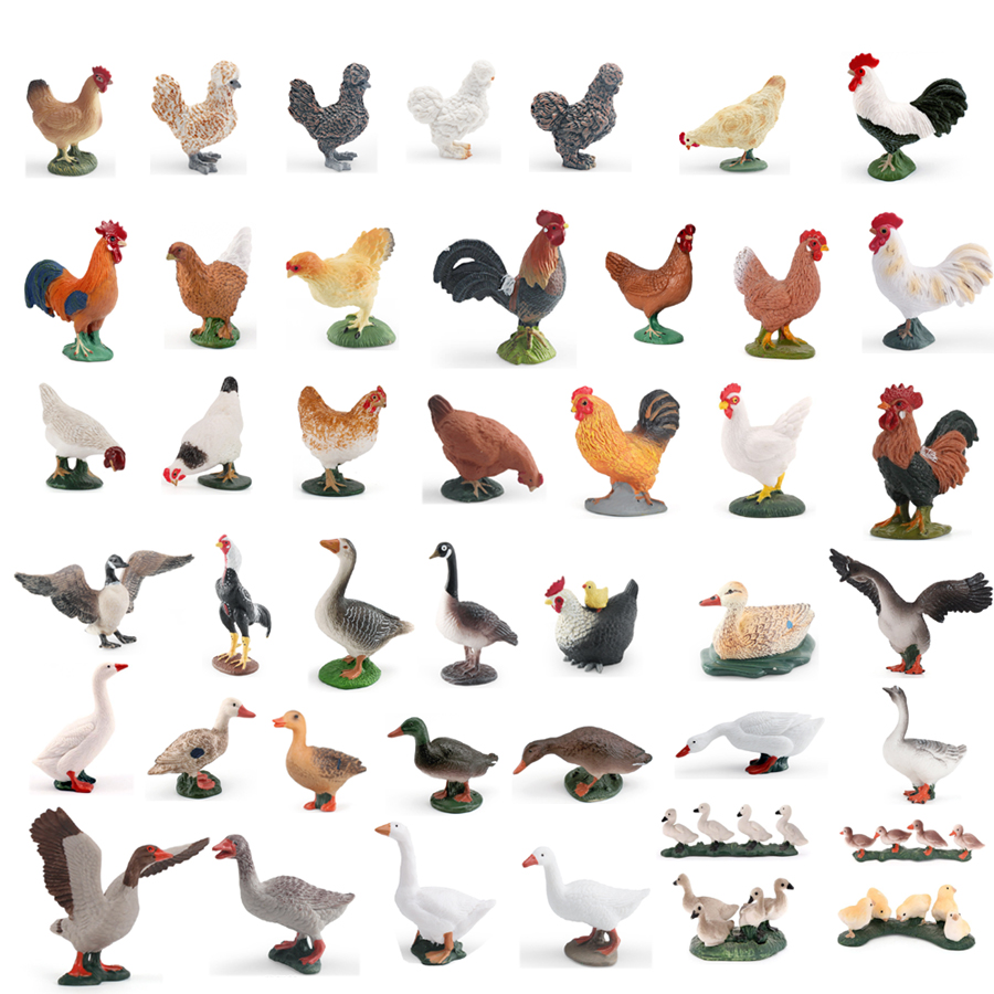 Home Decor Duck - Simulation Farm Poultry Animal Rooster Hen