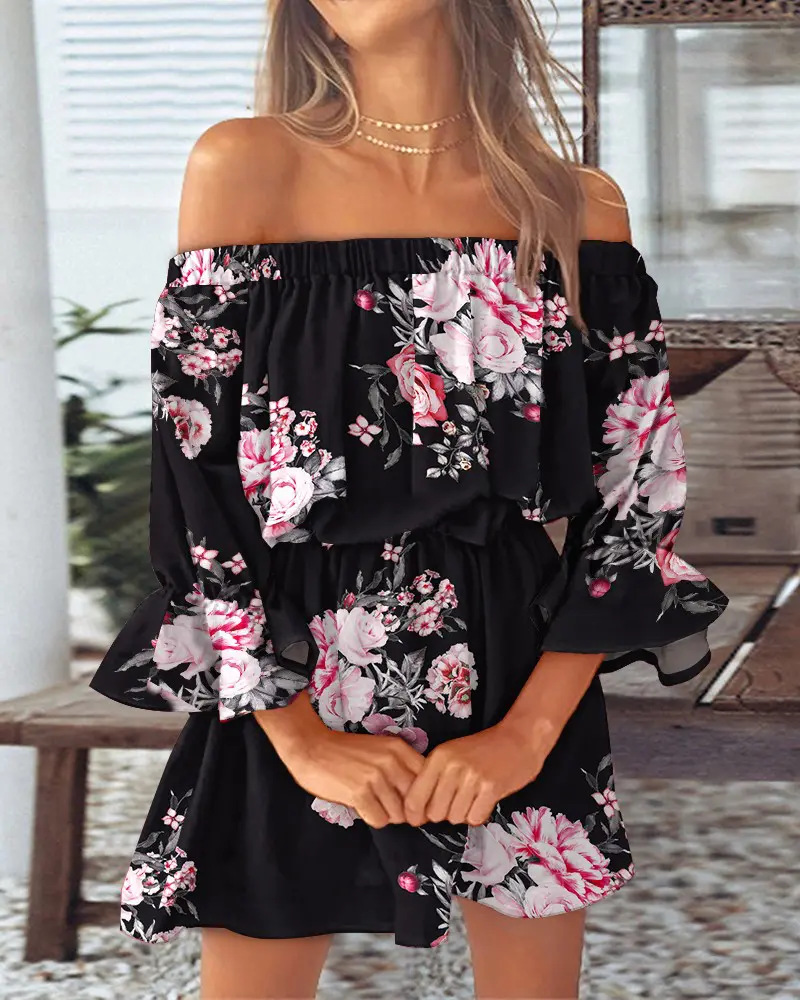 Women's Off-Shoulder Floral &  - Boho Wind Chimes 评论和价格