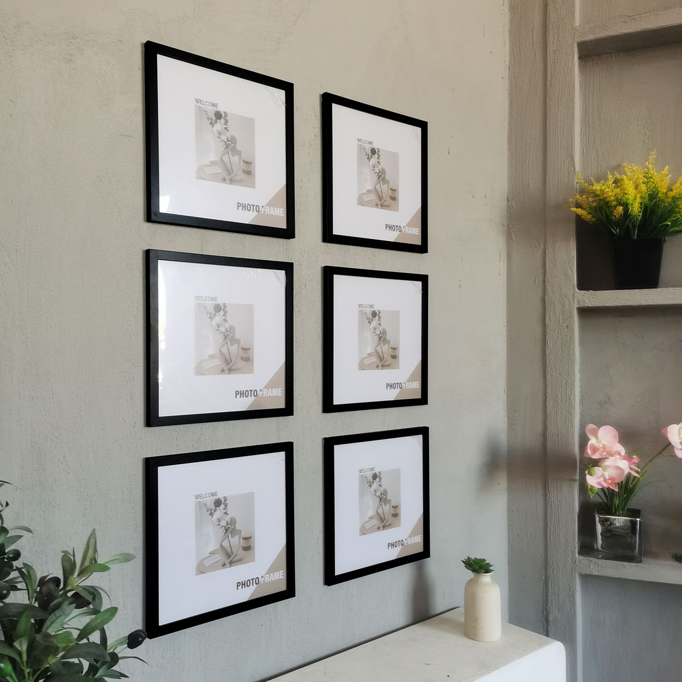 3Pcs Wood Square Photo Frames  - Bamboo Photo Frame 评论和价格