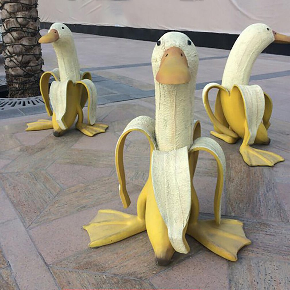 Banana Duck Creative Garden De - Home Decor Duck 评论和价格