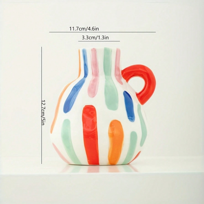 Modern Geometric Ceramic Vase  - Home Decor Dopamine 评论和价格