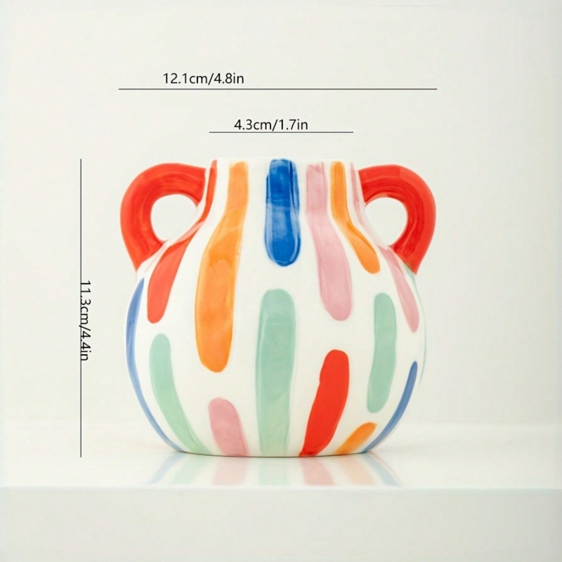 Modern Geometric Ceramic Vase  - Home Decor Dopamine 评论和价格