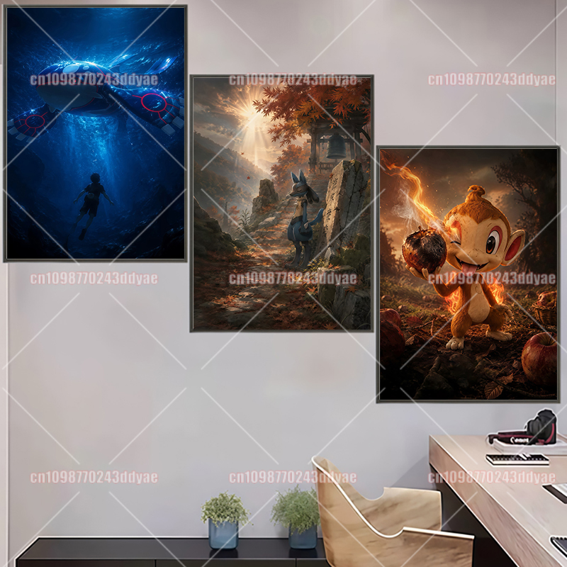 Anime Pokemon Character Origin - Canvas Painting 评论和价格