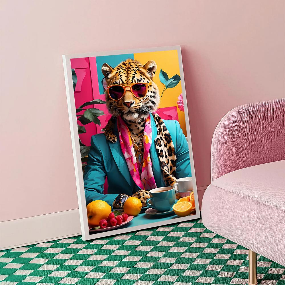 Leopard Coffee HD Wall Art Pos - Home Decor Dopamine 评论和价格