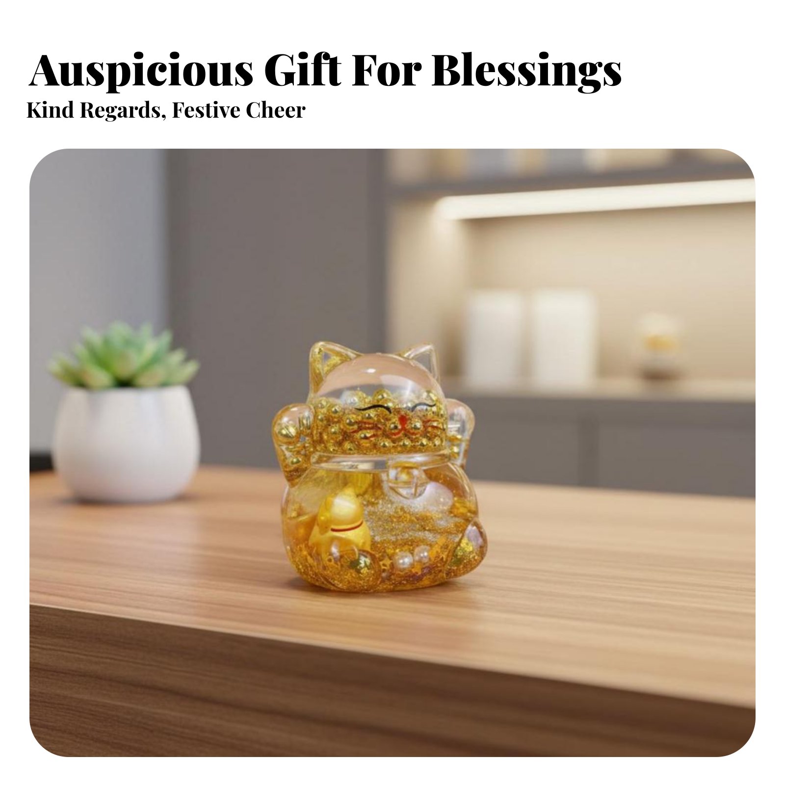 Fortune Cat Decoration, Flashi - Home Decor Gold 评论和价格