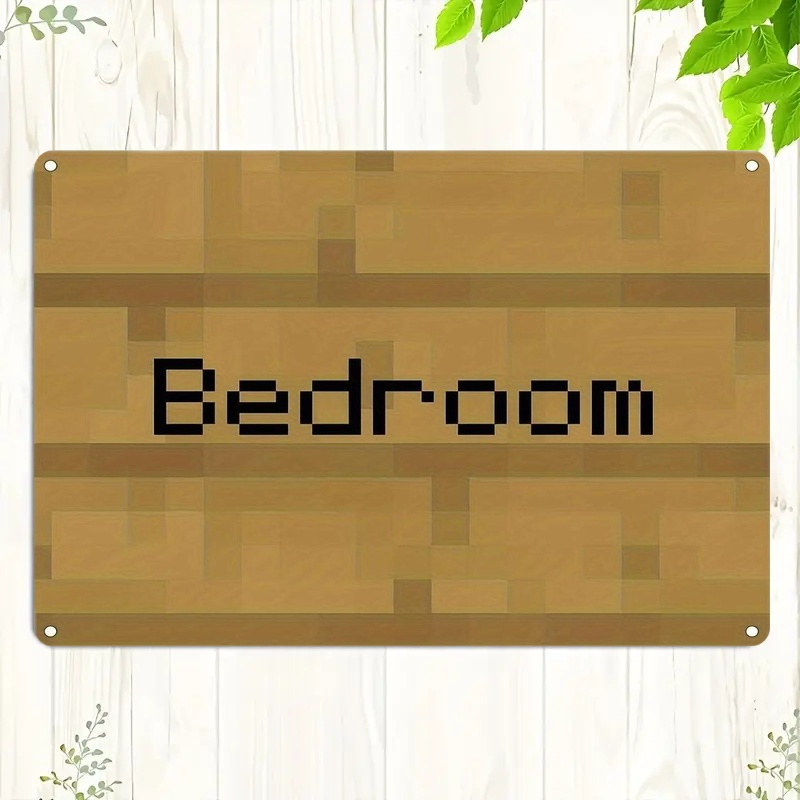 Vintage Pixel Art Bedroom Sign - Home Decor Game 评论和价格