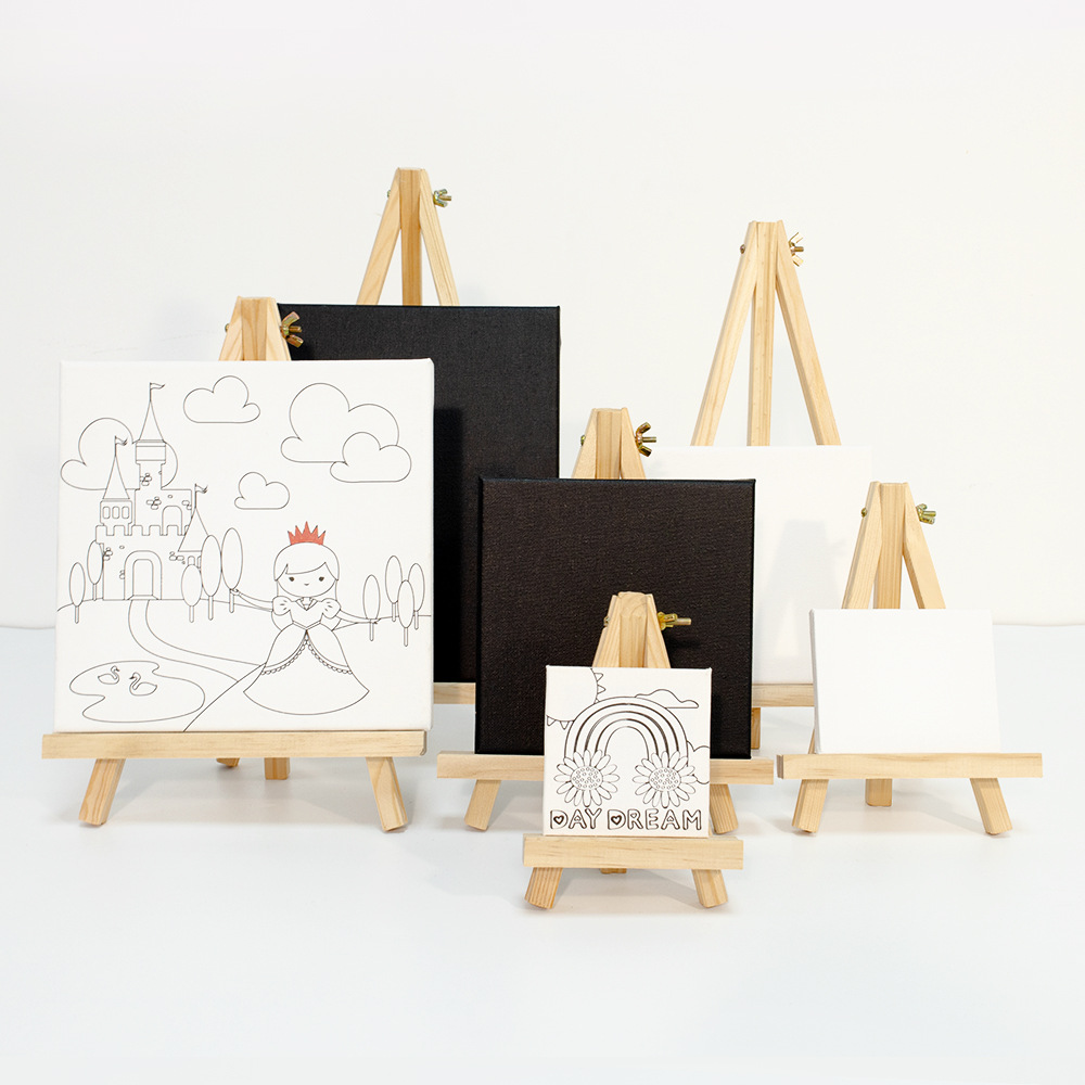 Mini Easel Artists Mini Shelf  - Canvas Painting 评论和价格