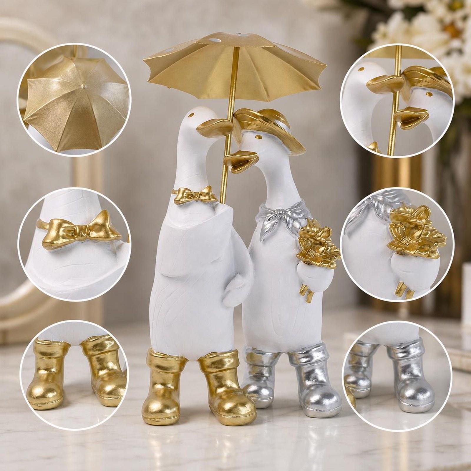 Lifelike Duck Statue Resin Ani - Home Decor Duck 评论和价格