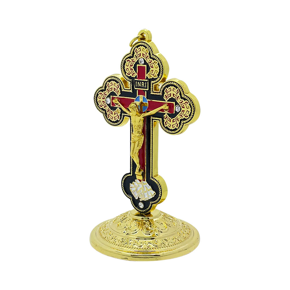New2026 Catholic Standing Cruc - Home Decor Gold 评论和价格