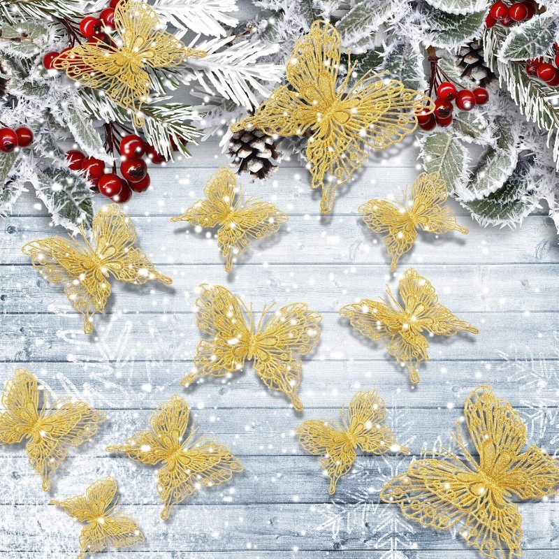 5/10Pcs Glitter Butterflies Ch - Home Decor Trends 2025 评论和价格