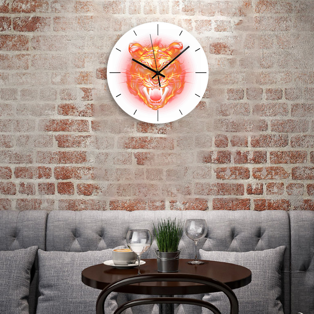 Angry Tiger Wall Clock for Liv - Home Decor On Amazon 评论和价格