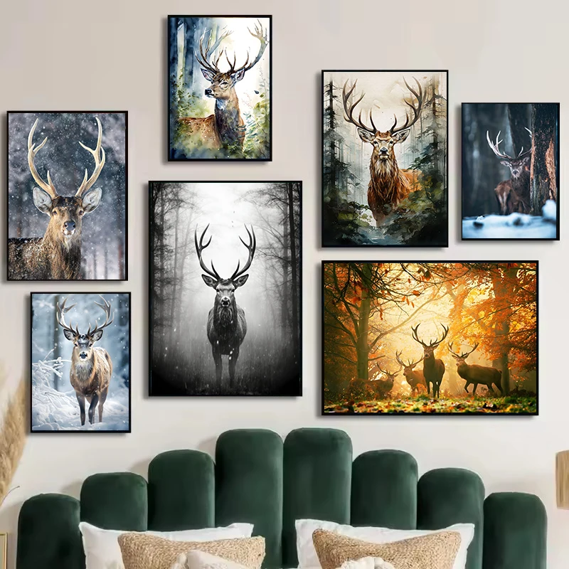 Lovely Wild Animal Deer Poster - Home Decor Lovely Home 评论和价格