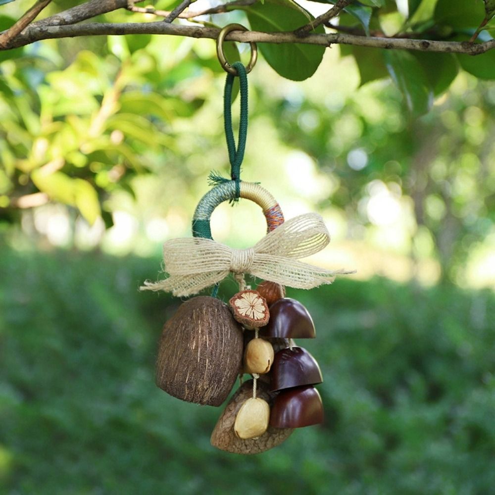 Sound Heal Natural Fruit Shell - Boho Wind Chimes 评论和价格