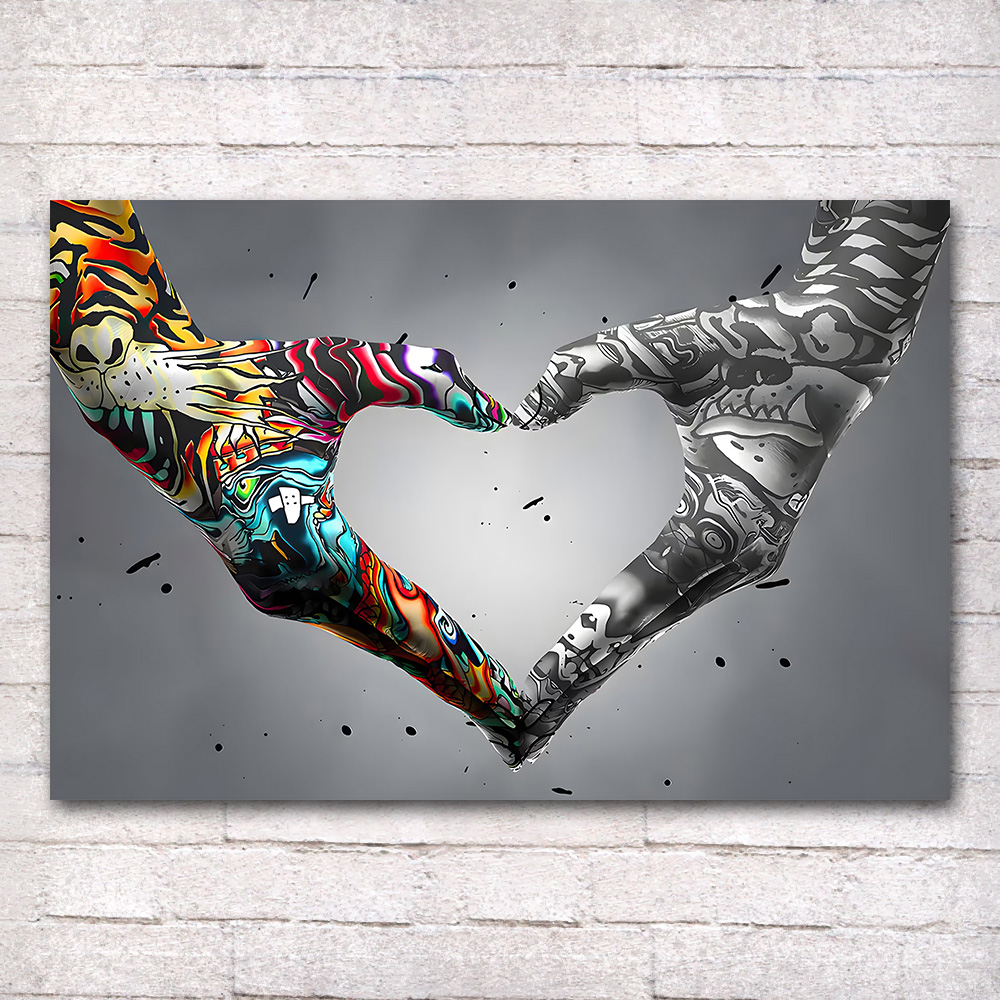 Graffiti Hand Love Canvas Pain - Home Decor Lovely Home 评论和价格