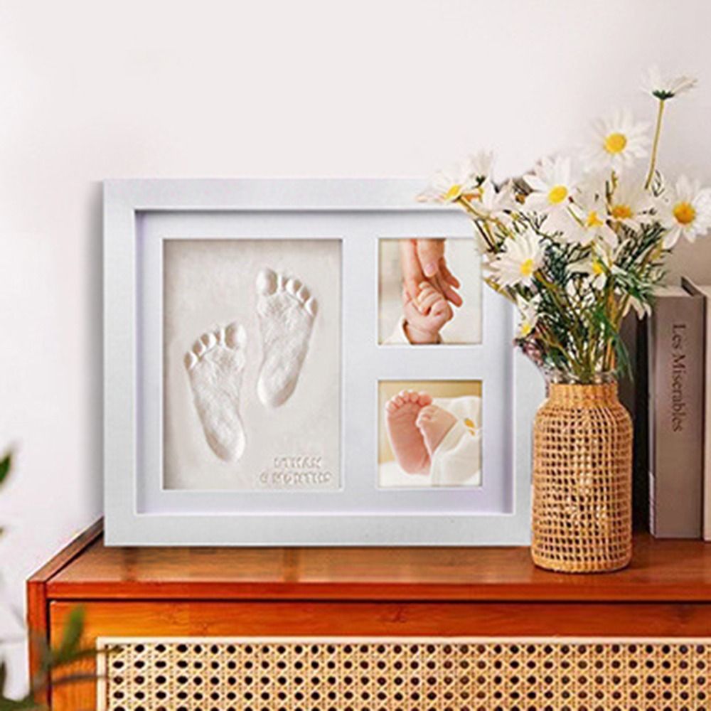 Imprint Clay Baby Hand and Foo - Bamboo Photo Frame 评论和价格