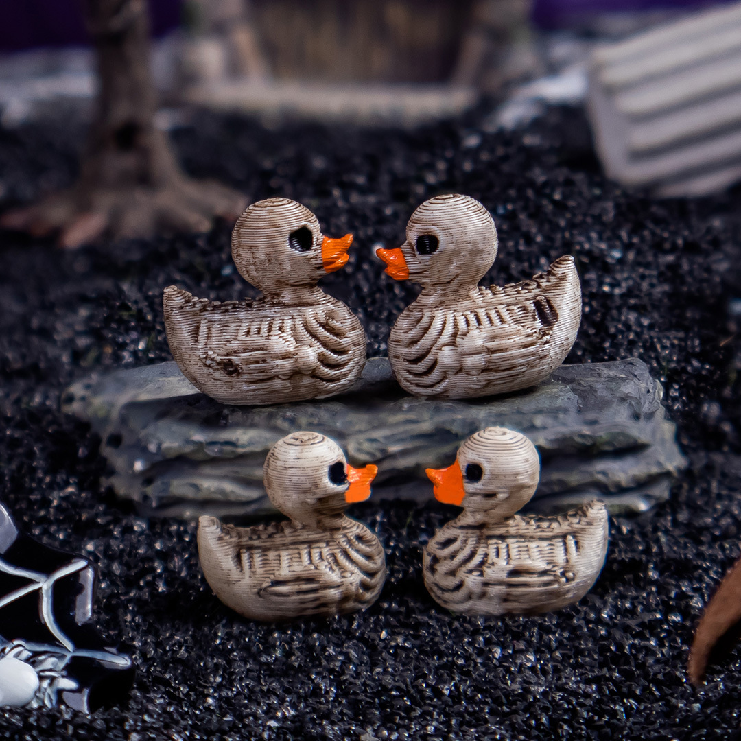Gothic Skull Ducks Resin Ornam - Home Decor Duck 评论和价格