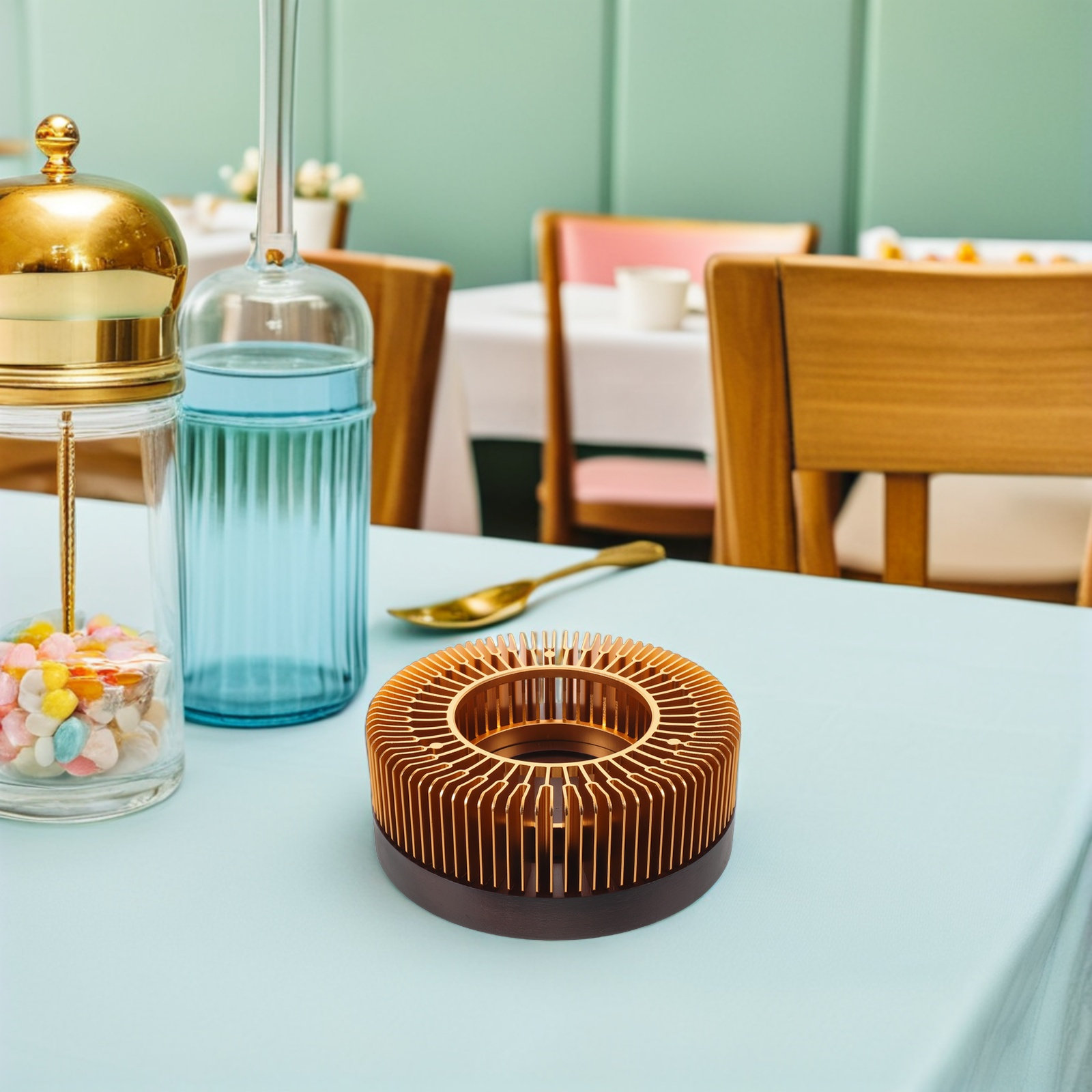 Gold Tea Pot Warmer Heater Alu - Home Decor Gold 评论和价格