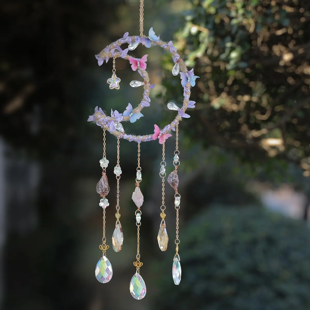 Sun Catcher Crystals Wind Chim - Boho Wind Chimes 评论和价格