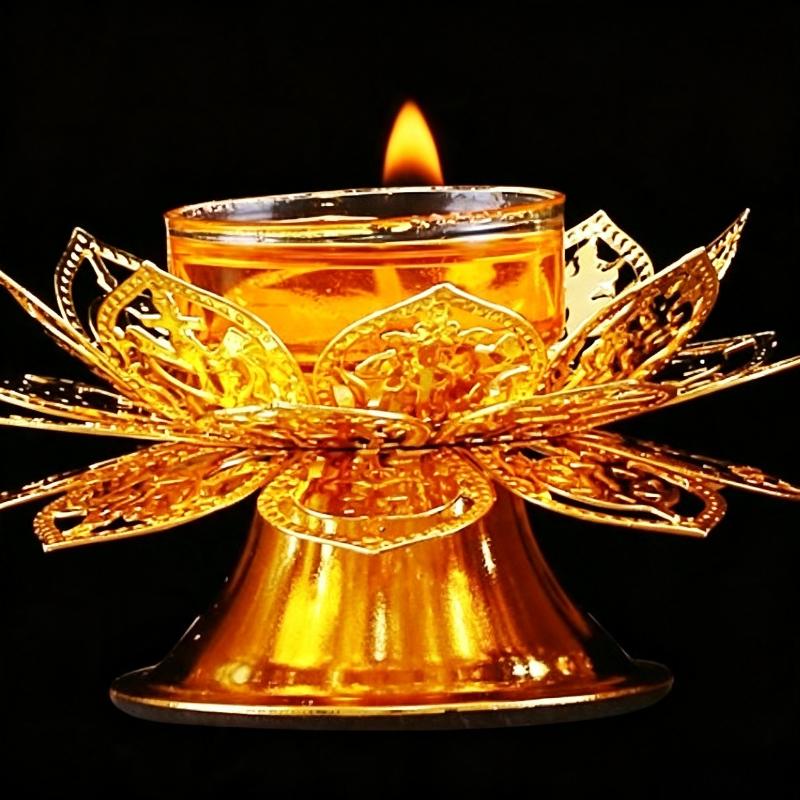 Tea Light Holder Gold Lotus De - Home Decor Gold 评论和价格